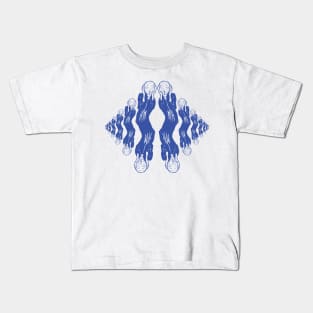 The Scream Blue Diamond Argyle Like Pattern Kids T-Shirt